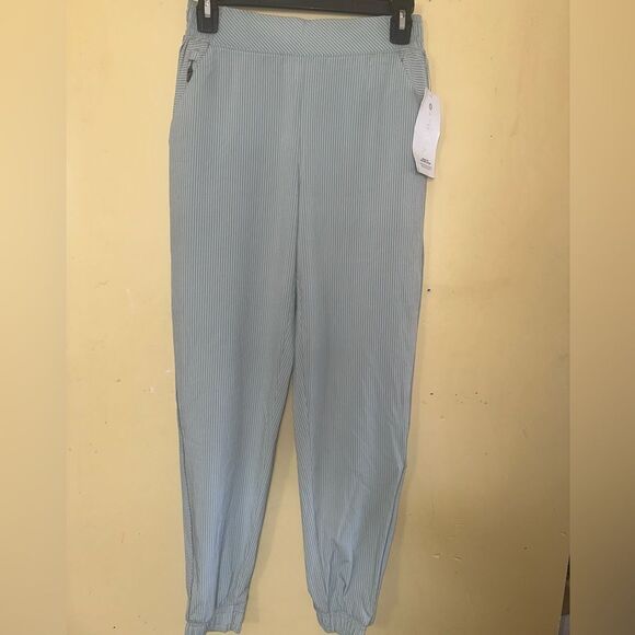 Athleta Brooklyn Lined Textured Jogger Pants Striped Size 2 NWTs - Picture 2 of 10